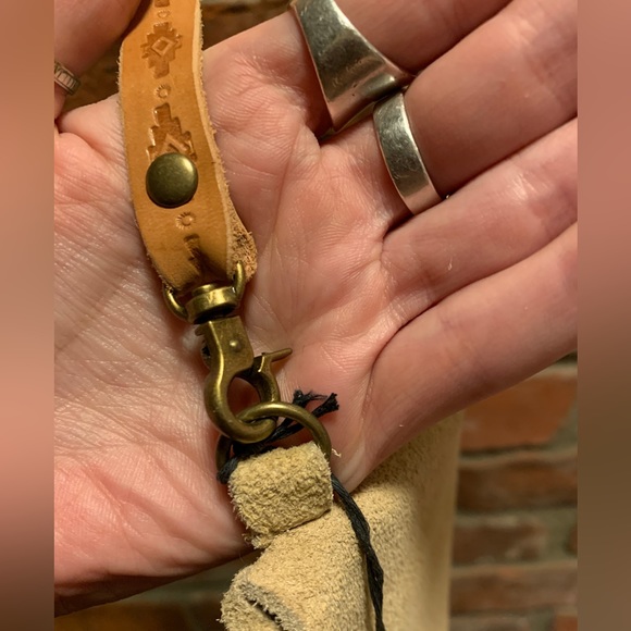 Handmade leather suede purse Southwest Boho Western - Picture 5 of 7